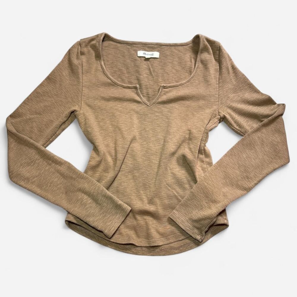 Madewell Brown Long Sleeve Shirt (Size XS)